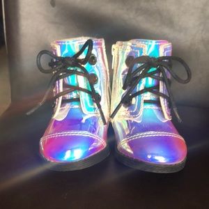 Holographic Toddler Girl Boots